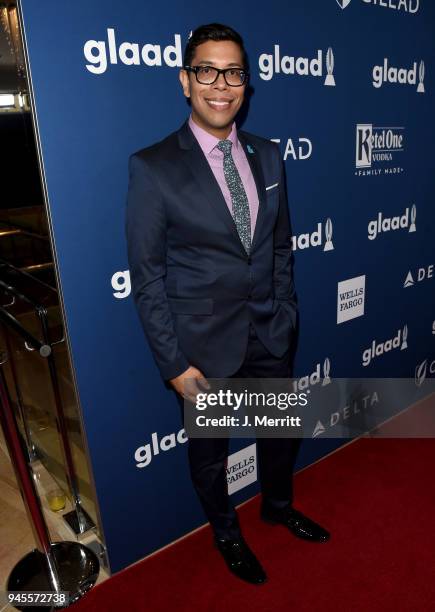 Steven Canals attends the 29th Annual GLAAD Media Awards at The Beverly Hilton Hotel on April 12, 2018 in Beverly Hills, California.