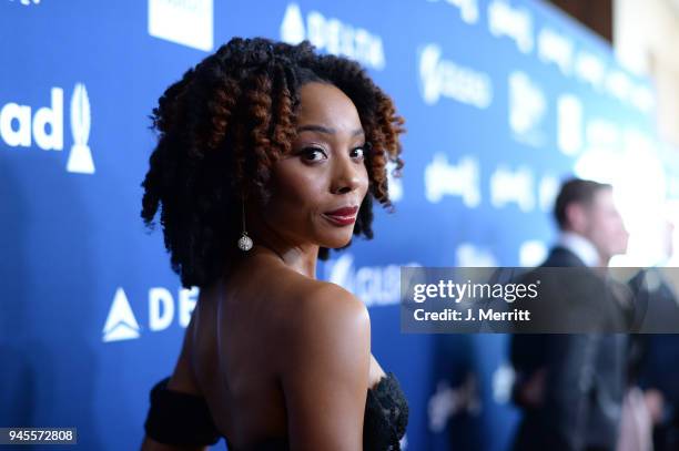 Erica Ash attends the 29th Annual GLAAD Media Awards at The Beverly Hilton Hotel on April 12, 2018 in Beverly Hills, California.