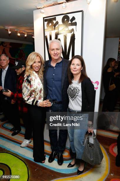 The Bristal assisted living Ellen Antonucci, The Bristal founder Steven Krieger and Americana Manhasset Rebecca Hollander attend the Sold Out Art...