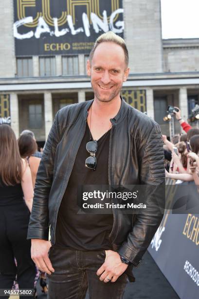 Daniel Termann arrives at the Echo Award 2018 at Messe Berlin on April 12, 2018 in Berlin, Germany.