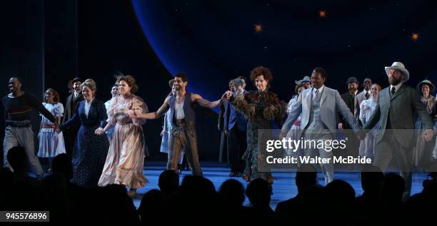 Joshua Henry, Renee Fleming, Lindsay Mendez, Amir Ramasar, Margaret Colin, John Douglas Thompson and Alexander Gemignani during the Opening Night...