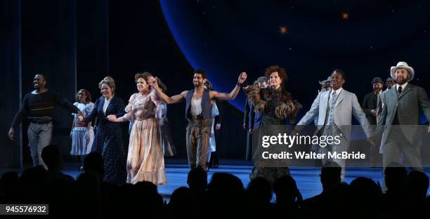 Joshua Henry, Renee Fleming, Lindsay Mendez, Amir Ramasar, Margaret Colin, John Douglas Thompson and Alexander Gemignani during the Opening Night...