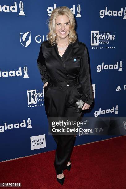 Sarah Kate Ellis attends the 29th Annual GLAAD Media Awards - Arrivals at The Beverly Hilton Hotel on April 12, 2018 in Beverly Hills, California.