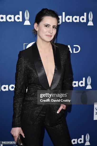 Jacqueline Toboni attends the 29th Annual GLAAD Media Awards - Arrivals at The Beverly Hilton Hotel on April 12, 2018 in Beverly Hills, California.