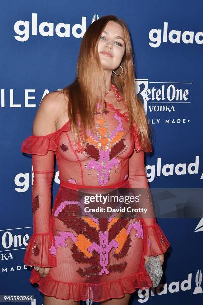 Jennifer Akerman attends the 29th Annual GLAAD Media Awards - Arrivals at The Beverly Hilton Hotel on April 12, 2018 in Beverly Hills, California.