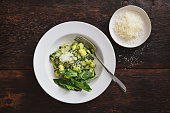 Gnocchi with spinach and parmesan