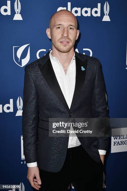 Daniyar attends the 29th Annual GLAAD Media Awards - Arrivals at The Beverly Hilton Hotel on April 12, 2018 in Beverly Hills, California.