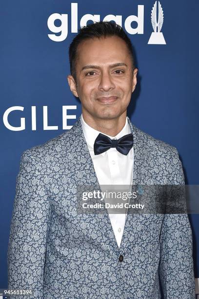 Ghalib Shiraz Dhalla attends the 29th Annual GLAAD Media Awards - Arrivals at The Beverly Hilton Hotel on April 12, 2018 in Beverly Hills, California.