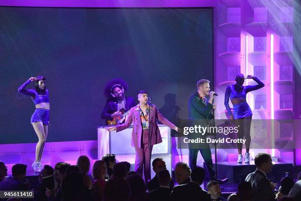 Superfruit attends the 29th Annual GLAAD Media Awards - Arrivals at The Beverly Hilton Hotel on April 12, 2018 in Beverly Hills, California.