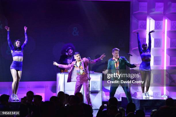 Superfruit attends the 29th Annual GLAAD Media Awards - Arrivals at The Beverly Hilton Hotel on April 12, 2018 in Beverly Hills, California.