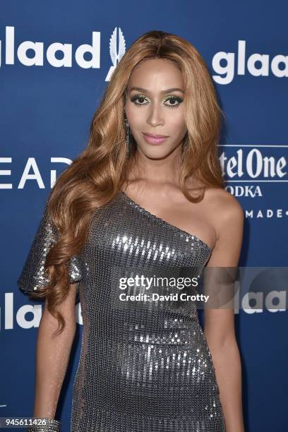 Isis King attends the 29th Annual GLAAD Media Awards - Arrivals at The Beverly Hilton Hotel on April 12, 2018 in Beverly Hills, California.