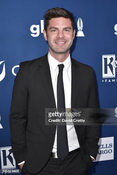Sterling Jones attends the 29th Annual GLAAD Media Awards - Arrivals at The Beverly Hilton Hotel on April 12, 2018 in Beverly Hills, California.
