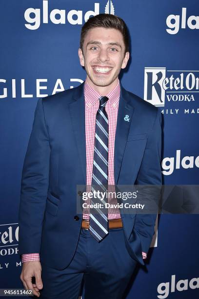Brock Ciarlelli attends the 29th Annual GLAAD Media Awards - Arrivals at The Beverly Hilton Hotel on April 12, 2018 in Beverly Hills, California.