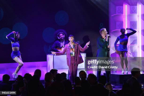 Superfruit attends the 29th Annual GLAAD Media Awards - Arrivals at The Beverly Hilton Hotel on April 12, 2018 in Beverly Hills, California.