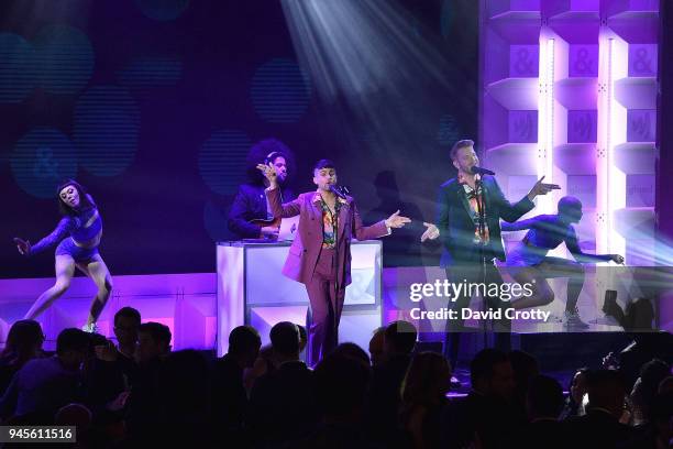 Superfruit attends the 29th Annual GLAAD Media Awards - Arrivals at The Beverly Hilton Hotel on April 12, 2018 in Beverly Hills, California.