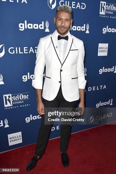 Jeffrey Bowyer Chapman attends the 29th Annual GLAAD Media Awards - Arrivals at The Beverly Hilton Hotel on April 12, 2018 in Beverly Hills,...