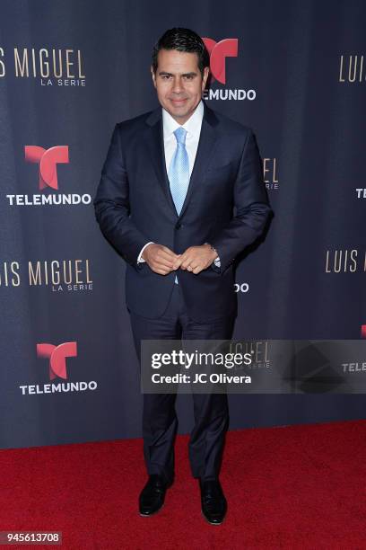 NBCUniversal executive Cesar Conde attends the screening of Telemundo's 'Luis Miguel La Serie' at a Private Residence on April 12, 2018 in Beverly...