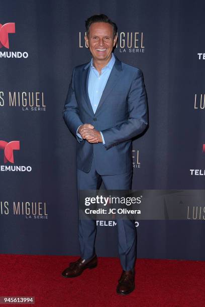 Producer Mark Burnett attends the screening of Telemundo's 'Luis Miguel La Serie' at a Private Residence on April 12, 2018 in Beverly Hills,...