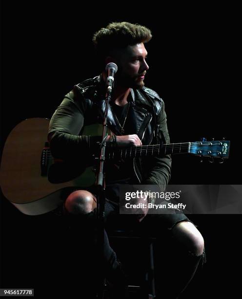 Singer Chris Lane performs during the 95.5 The Bull's 10th Annual All-Star Guitar Pull at The Pearl concert theater at Palms Casino Resort on April...