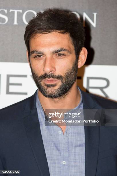 The actor Francesco Arca attending the charity gala Never Give Up at The Westin Palace of Milan. Milan, Italy. 4th April 2017