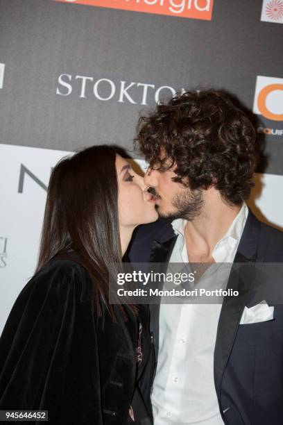 The TV personalities Francesca Rocco and Giovanni Masiero attending the charity gala Never Give Up at The Westin Palace of Milan. Milan, Italy. 4th...