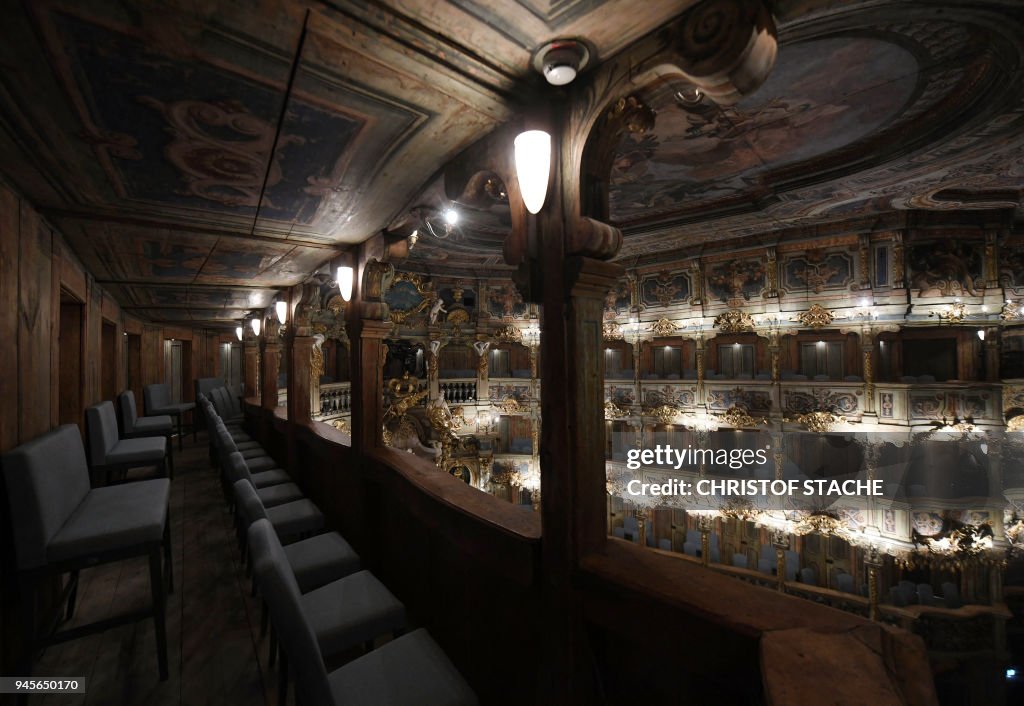 Spectators Box A picture taken on April 13, 2018 shows a view of spectator boxes at ...
