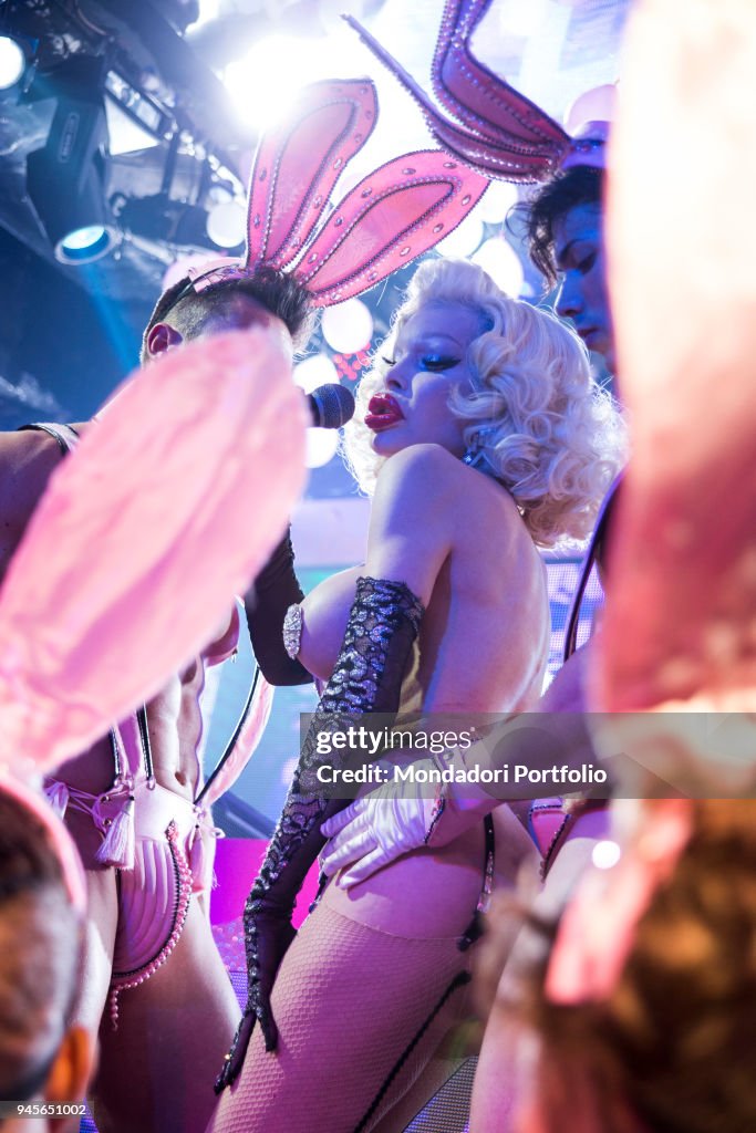 Model Amanda Lepore at Muccassassina