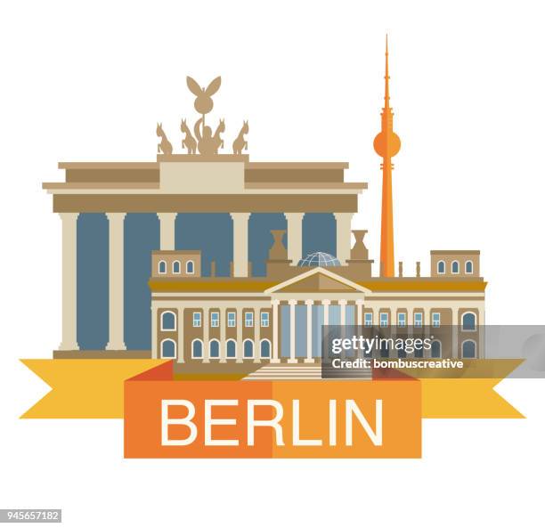 berlin city - berlin stock illustrations