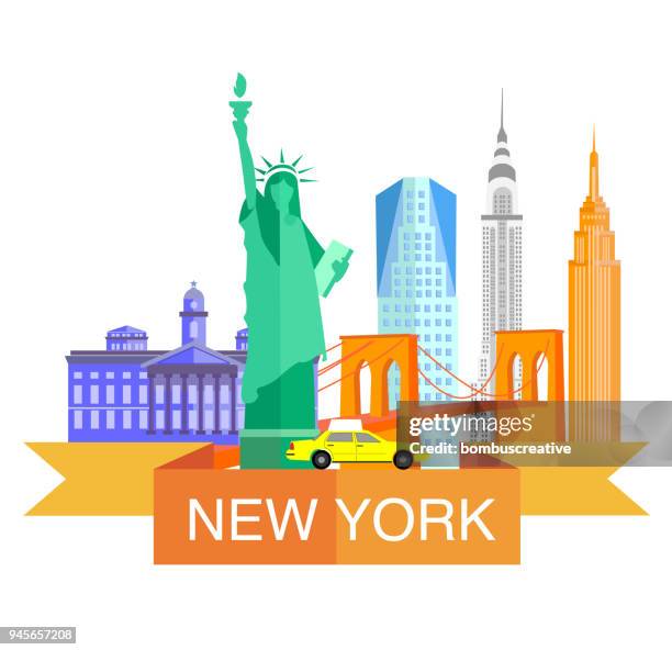 ilustrações, clipart, desenhos animados e ícones de cidade de nova york  - statue of liberty cartoon