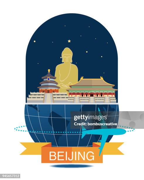 beijing city - beijing stock illustrations