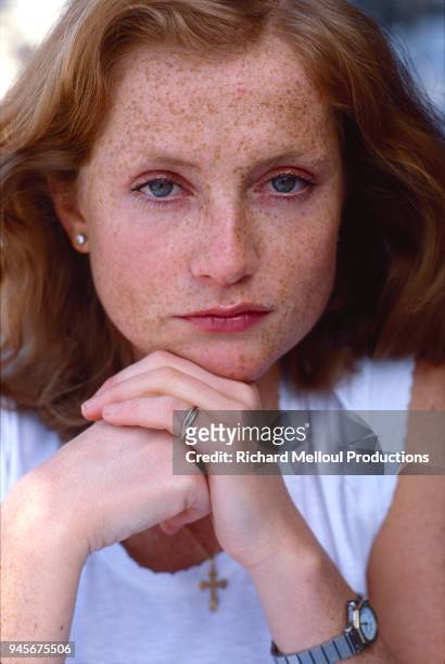 Isabelle Huppert, who star in director Michael Cimino's 1980 film 'Heaven's Gate', in Cannes, 20th May 1981