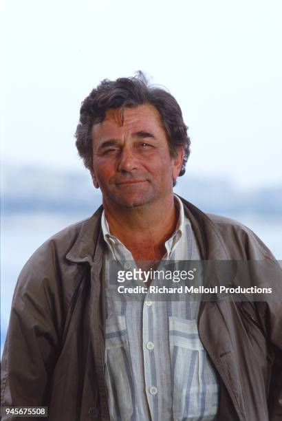 American actor Peter Falk at the photo call in the Cannes Film Festival, 17th May 1987