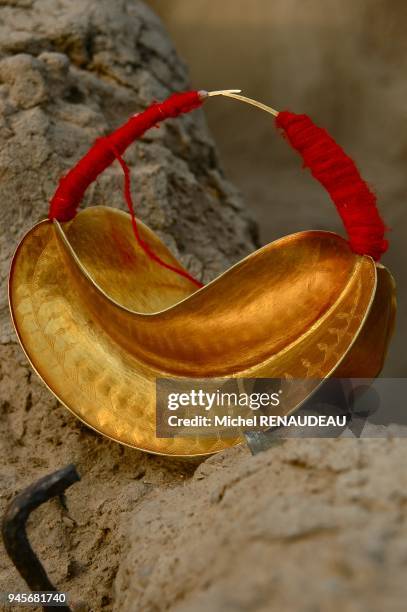 Mali, Mopti, les Femme Peul de Mopti et du Macina portent leur fortune a leurs oreilles et leurs boucles grossissent au fur et a mesure que grandit...