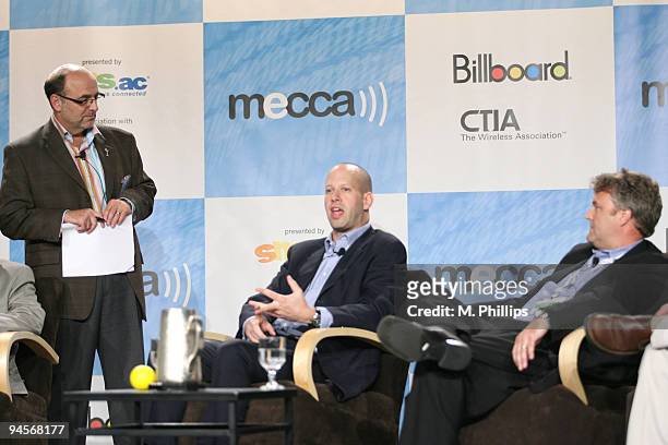 Brian Seth Hurst, moderator and CEO of The Opportunity Mgmt Company, David Dorn SVP of Rhino Entertainment and Jeremy Laws, SVP of Universal Pictures