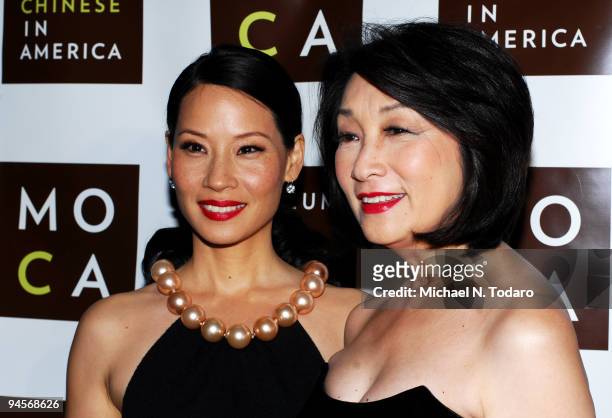 Actress Lucy Liu and journalist Connie Chung attend the Museum of Chinese in America 30th Anniversary Gala at Capitale on December 16, 2009 in New...