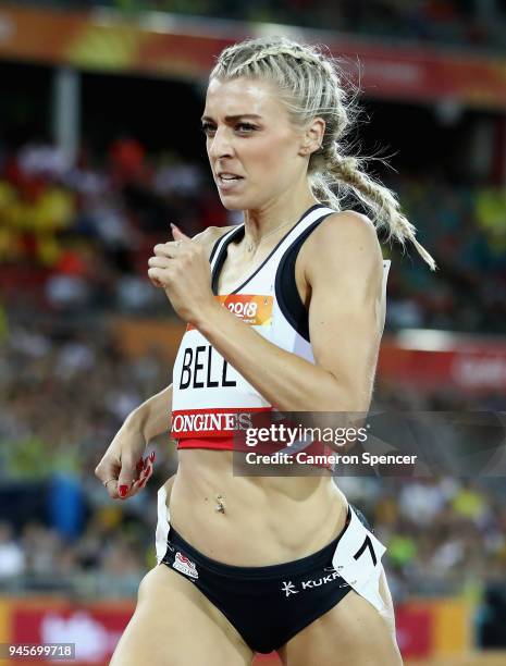 Alexandra Bell of England competes in the Women's 800 metres final during athletics on day nine of the Gold Coast 2018 Commonwealth Games at Carrara...