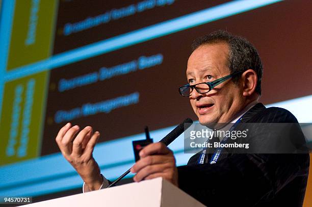 Naguib Sawiris, chairman of Orascom Telecom speaks at the GSMA Mobile Asia congress, in Macau, China, on Tuesday, Nov. 13, 2007. Sawiris said Orascom...
