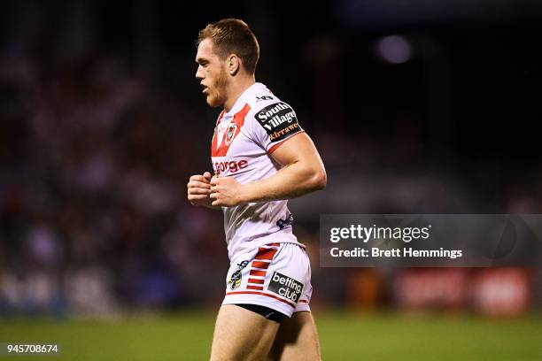 Cameron McInnes of the Dragons is sent off during the round six NRL match between the St George Illawarra Dragons and the Cronulla Sharks at WIN...