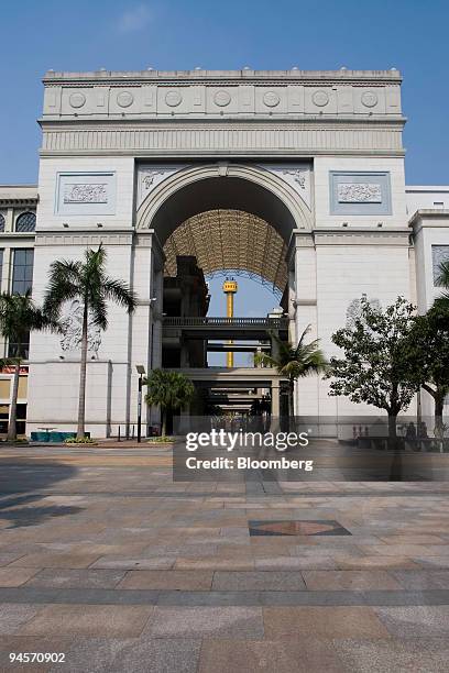 Replica of the Arc de Triomphe is seen at the South China Mall, in Dongguan, China, on Wednesday, April 11, 2007. The world's largest shopping center...