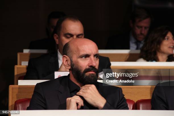 Roma Sporting Director Ramon Monchi is seen during the semi-final draw of the UEFA Champions League, at the UEFA Headquarters, in Nyon, Switzerland,...