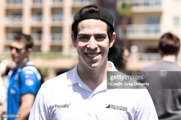 Indy Car Driver Zachary Claman DeMelo attends the 2018 Toyota Grand Prix of Long Beach Media Luncheon at Toyota Grand Prix of Long Beach on April 12,...