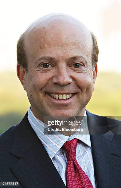 Arthur Zeckendorf, co-chairman of Brown Harris Stevens, Inc., poses on the balcony of a 16th floor residence in 15 Central Park West, in New York,...