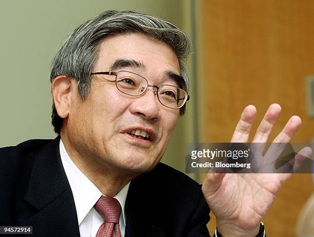 Masayuki Hirata, chief financial officer and senior executive vice president of NTT DoCoMo Inc., speaks during an interview in Tokyo, Japan, on...