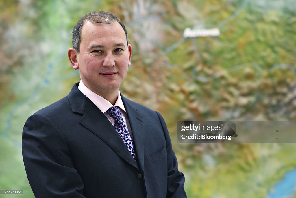 Mukhtar Dzhakishev, president of Kazatomprom, poses at Kazat