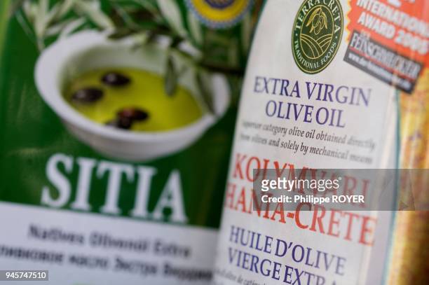Huile d'olive, Crete, Grece olive oil for salade, Kreta island, Greek country.