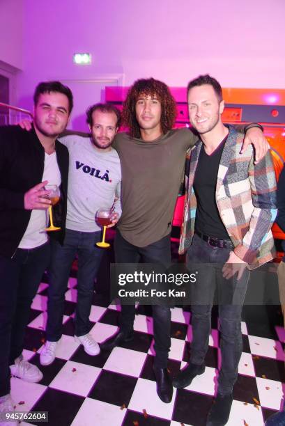 Andre Koh Lanta, Alban Koh Lanta, Laurent Koh LantaÊand Christian Danse Avec Les Stars attend Villa Schweppes Party 2018 At Hotel De Salomon De...