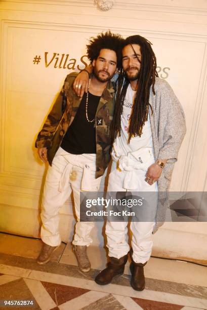 Alexandre Le Strat and Nicolas Le Strat attend Villa Schweppes Party 2018 At Hotel De Salomon De Rothschild on April 12, 2018 in Paris, France.