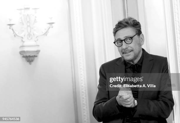 Sergio Castellitto attends 'Il Tuttofare' photocall at St Regis Hotel on April 13, 2018 in Rome, Italy.