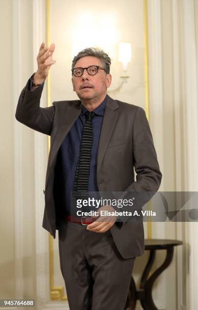 Sergio Castellitto attends 'Il Tuttofare' photocall at St Regis Hotel on April 13, 2018 in Rome, Italy.