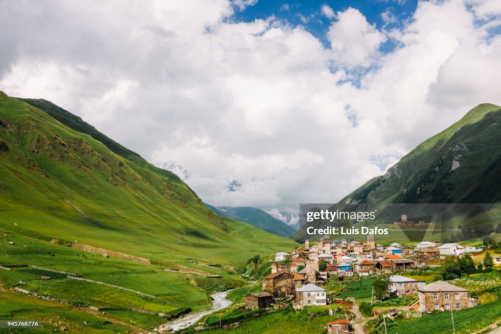 Ushguli in the Greater Caucasus, Georgia